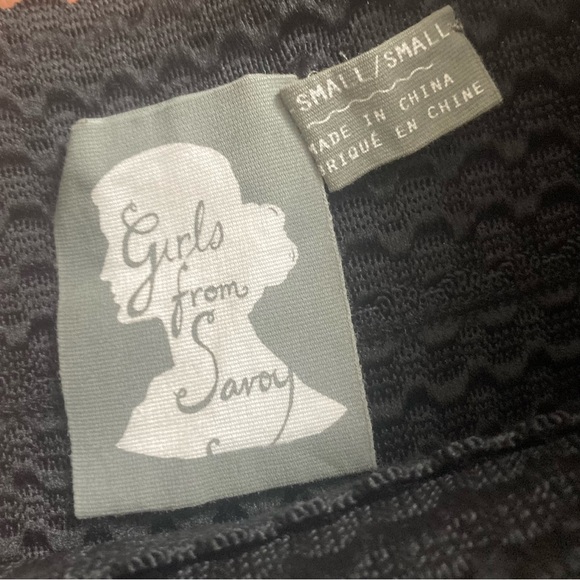 Anthropologie Girls From Savoy Pointe Belle Striped Skirt Women S Black & Cream - Picture 3 of 8